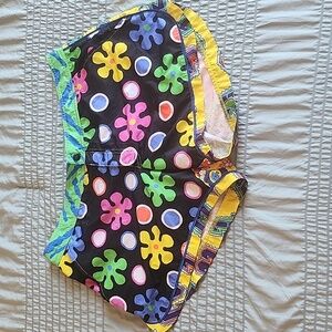 Mens Moschino Swim MultiPrint Colorful Swim Trunks